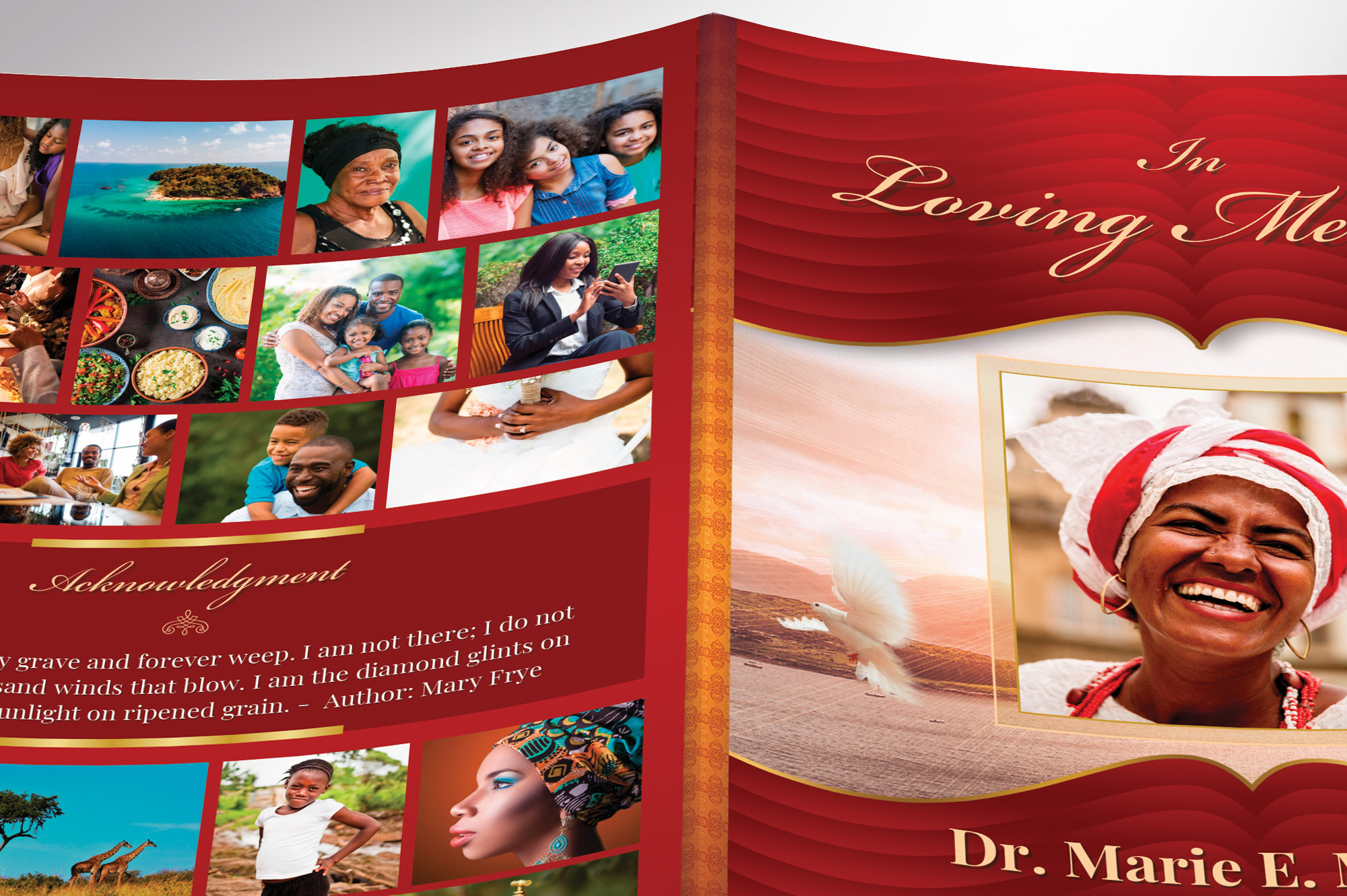 7 Loving Funeral Program Canva 8pg Preview Set Godserv Designs