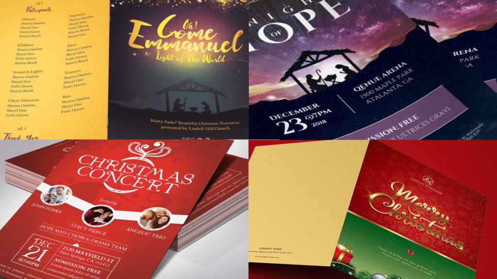 Christmas Print Templates - Flyers Programs | Godserv Designs