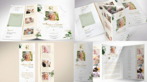 Tropica Funeral Program Word Publisher Stationery