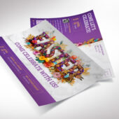 Floral Easter Sunday Church Postcard Template