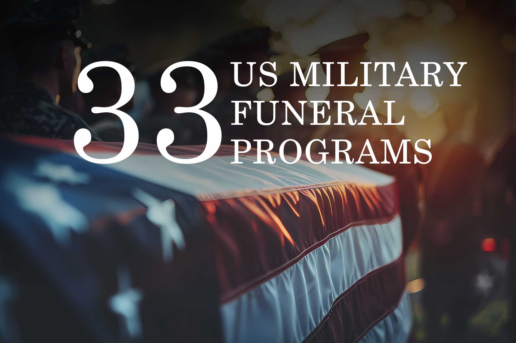 American Military Funeral Programs