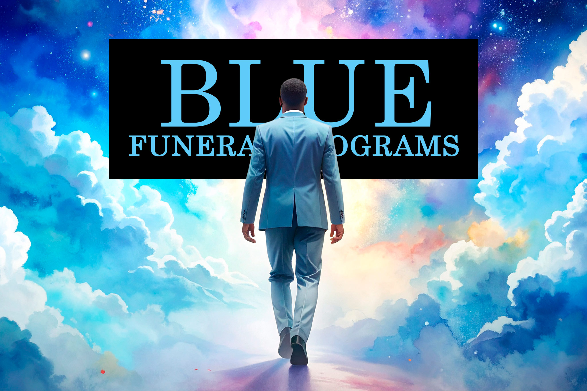 Blue Funeral Program Templates That Bring Comfort & Calm