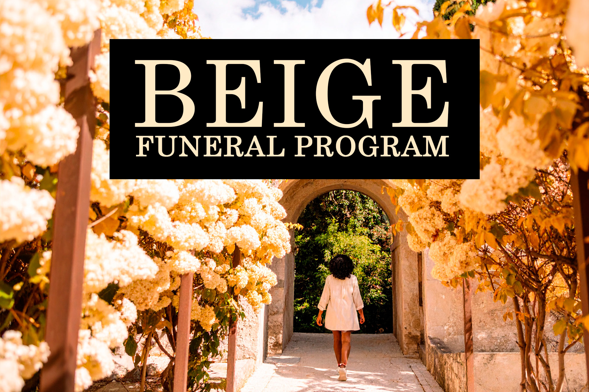 Elegant Tribute: Why Beige Funeral Program Templates Comfort the Heart