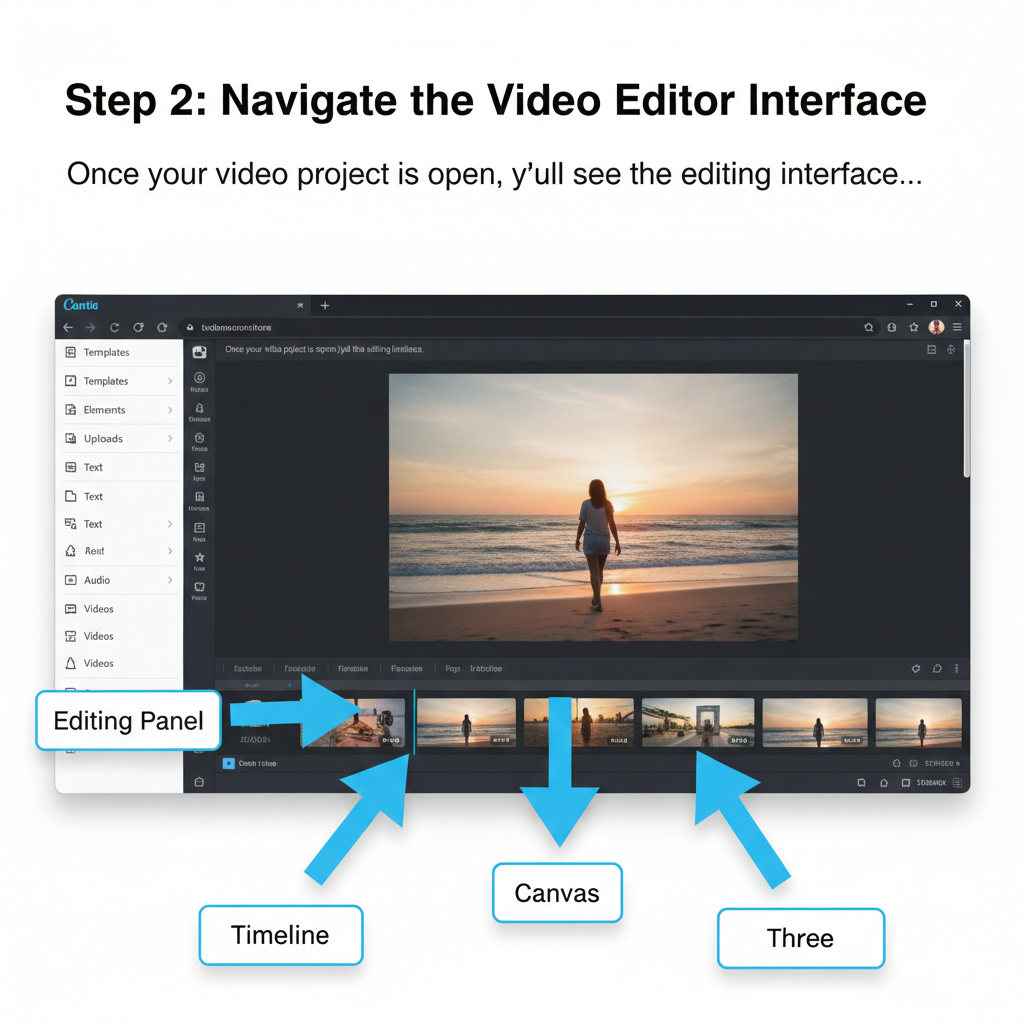 Edit Canva Videos: screenshot of Editing Your Video Clips on Canva