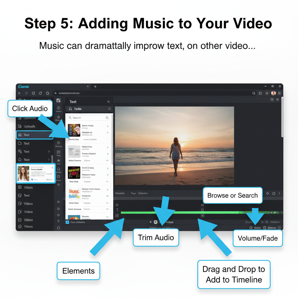 Edit Canva Videos: Adding music to your video
