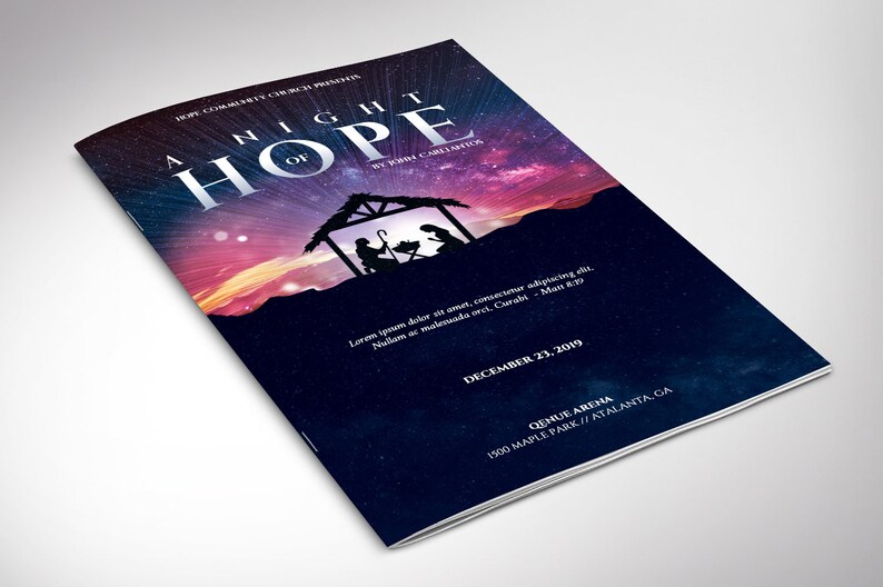 Hope Nativity Christmas bulletin