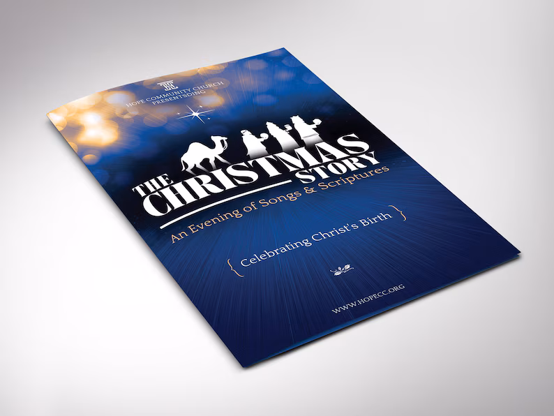 Christmas Story Blue Christmas bulletin