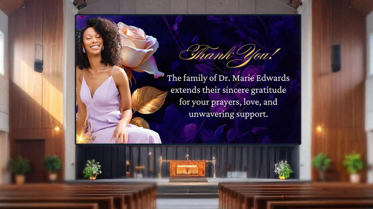 Beautiful Animated Funeral Slideshow Canva Templates: Memorial Keepsakes
