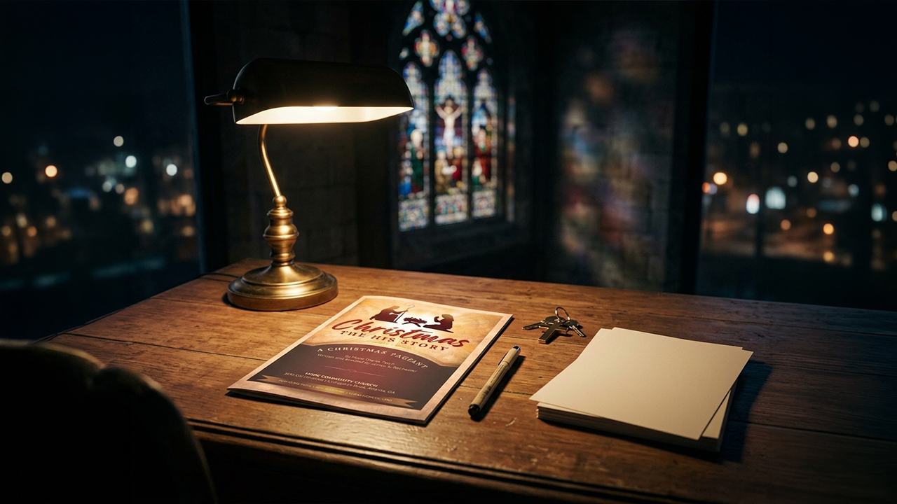Christmas Eve Bulletin Crunch? How to Create Sacred, Stunning Guides Without the Midnight Stress