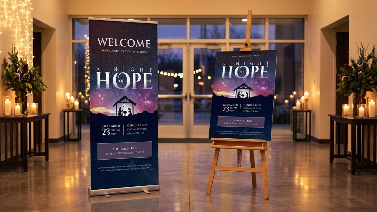 Big Impact on a Small Budget: Cohesive Banners and Flyers That Guide Holiday Guests Gracefully