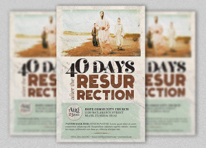 40 Days After The Resurrection Flyer Template