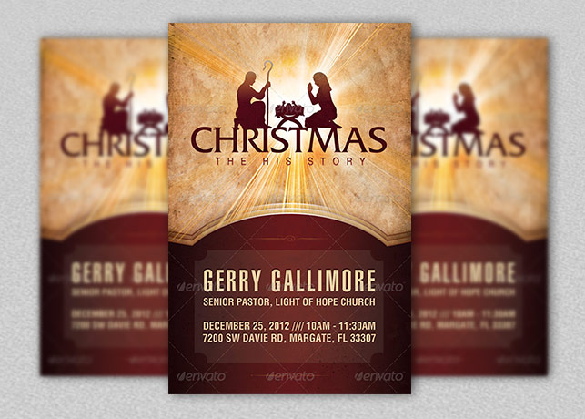 Christmas His Story Flyer and CD Template