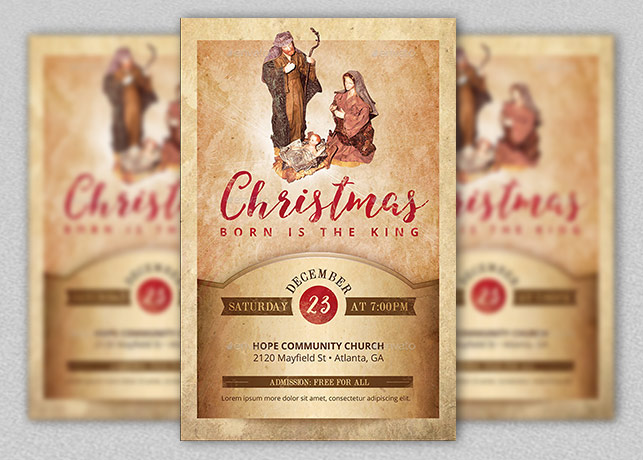 Christmas Cantata Flyer and Poster Template
