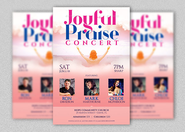 Joyful Praise Concert Flyer and Poster Template