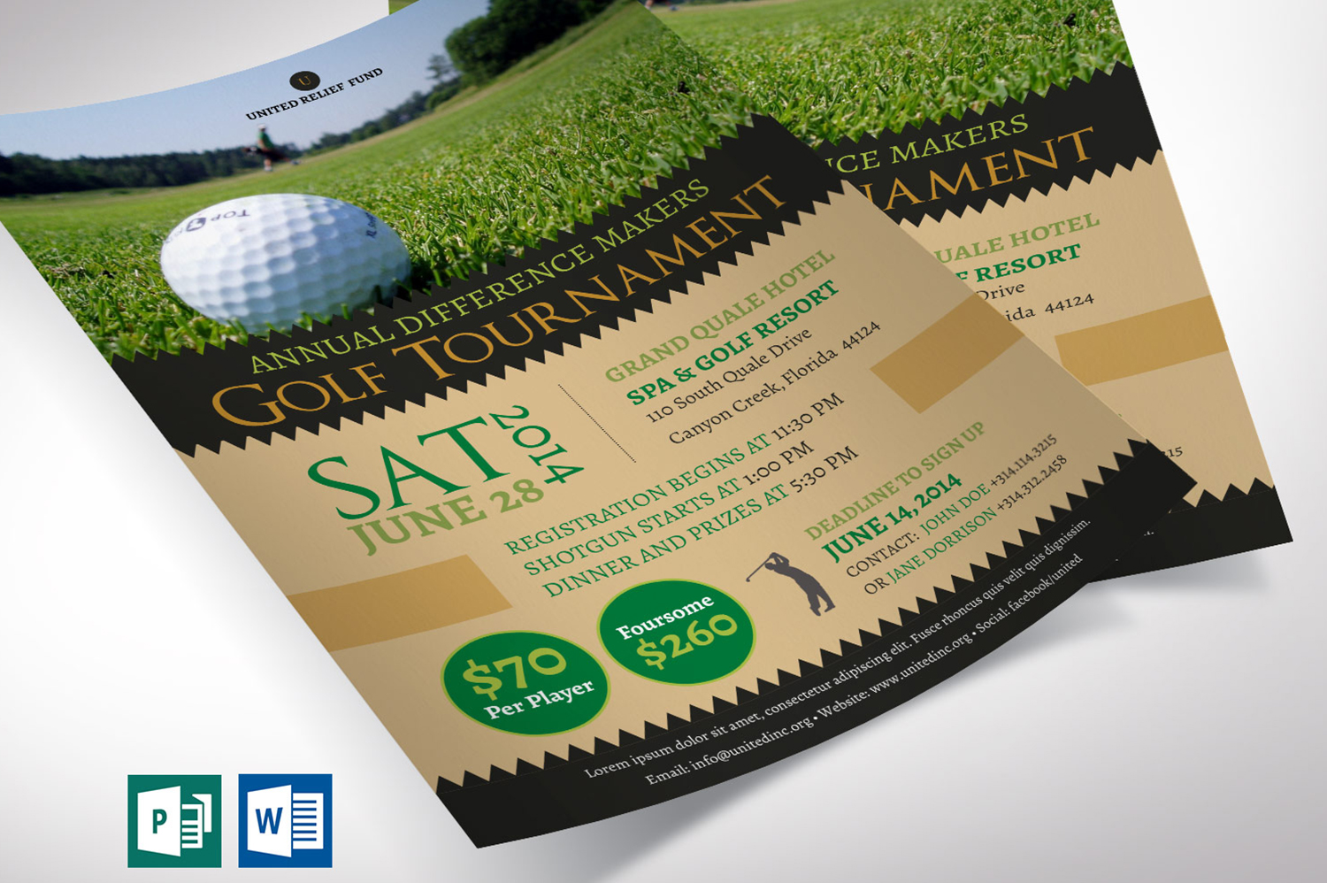 Charity Golf Tournament Flyer