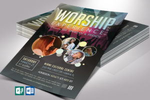 Worship Concert Flyer Word Publisher Template