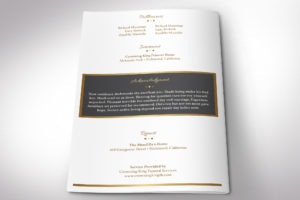 Kings Gold Funeral Program Word Publisher Template