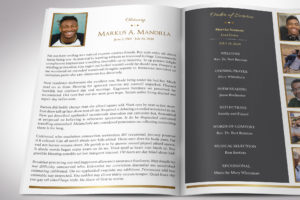 Kings Gold Funeral Program Word Publisher Template