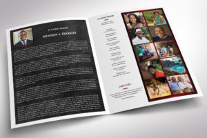 Red Rock Funeral Program Word Publisher Tabloid Template