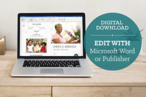 Spring Funeral Program Word Template