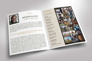 Diamond Tabloid Funeral Program Word Publisher Template