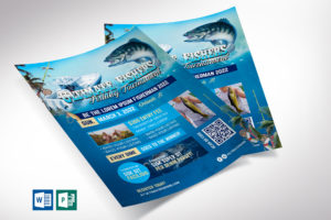 Fishing Tournament Flyer Word Publisher Template
