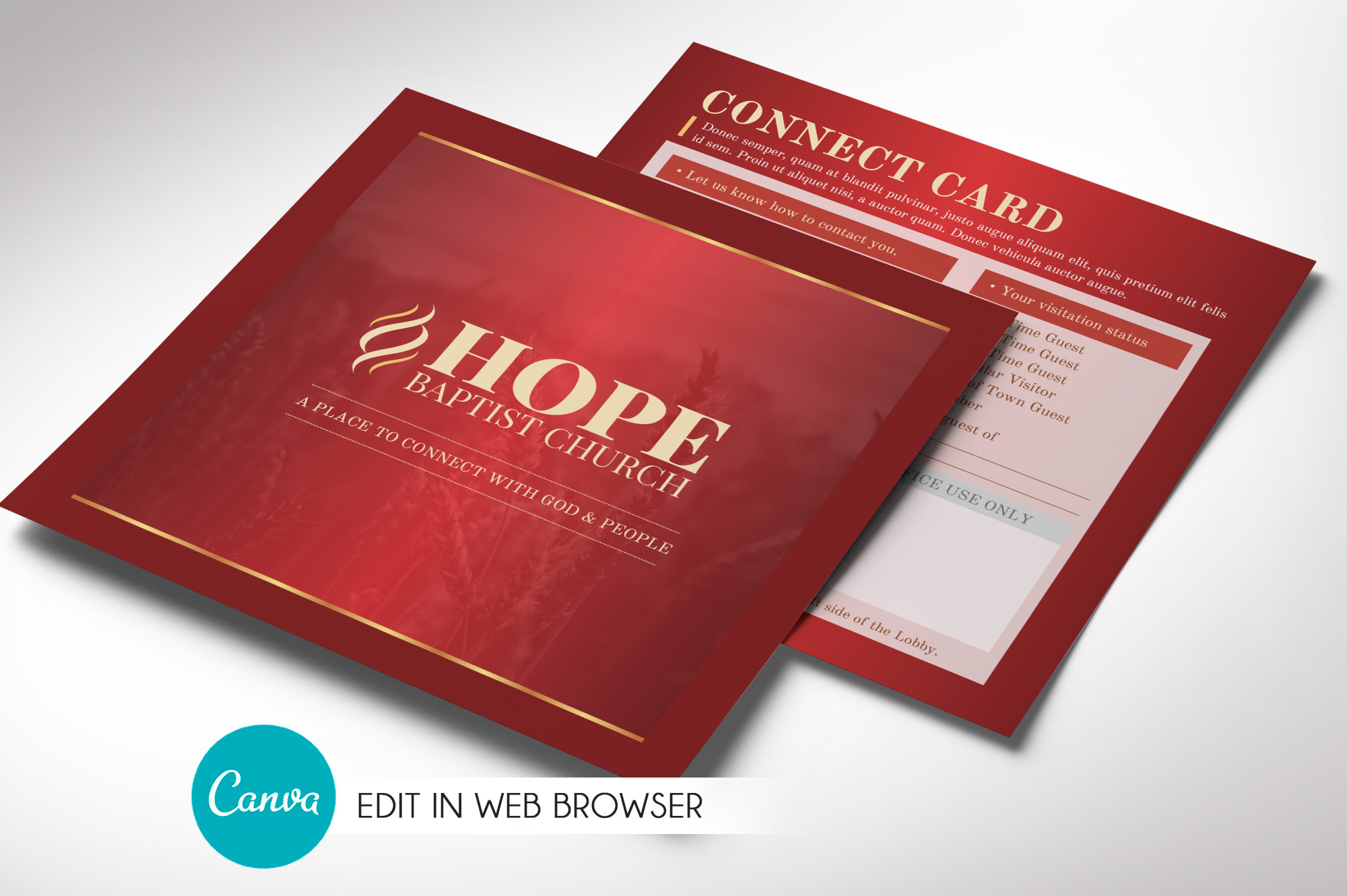 Square Connect Card Canva Template