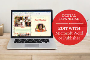 Floral Funeral Program Word Publisher Template