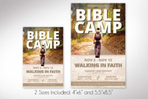 Youth Bible Camp Church Flyer Template