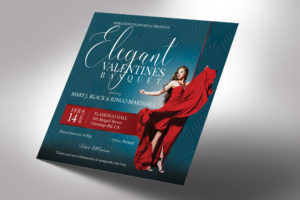 Elegant Valentines Banquet Flyer PSD