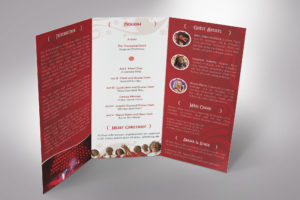 Christmas Event Trifold Program Canva Template,