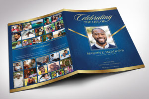 Victory Funeral Program Canva Template