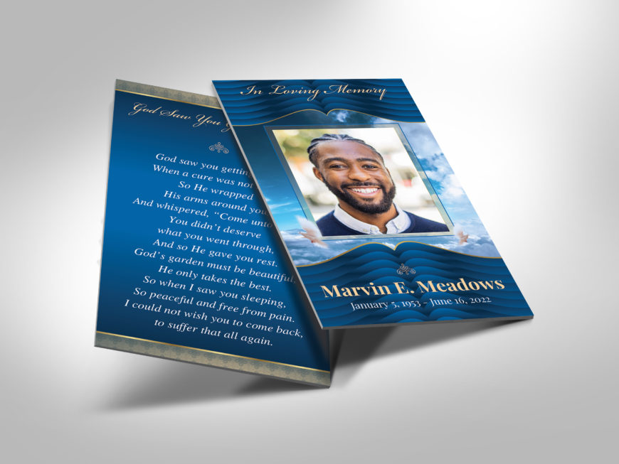 Loving Funeral Prayer Card Template for Canva