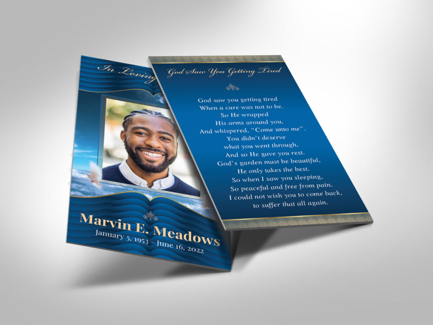 Loving Funeral Prayer Card Template for Canva