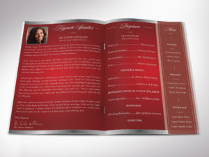 Red Silver Anniversary Gala Program Template for Canva