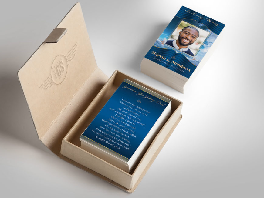 Loving Funeral Prayer Card Template for Canva