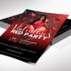 Valentine's Day Event Flyer Template, Canva Template, Red and Black, Banquet Invitation, Party Invite | 4 Sizes