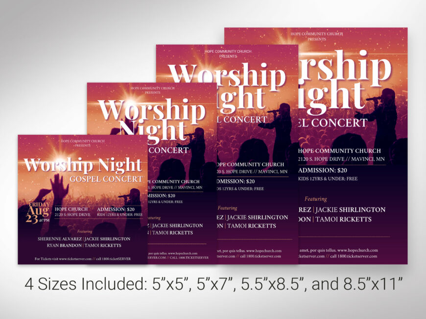 Worship Concert Flyer Template