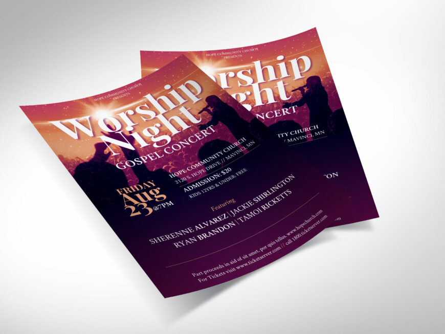 Worship Concert Flyer Template