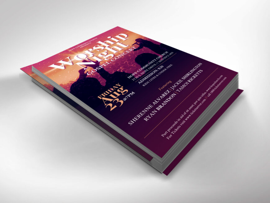 Worship Concert Flyer Template