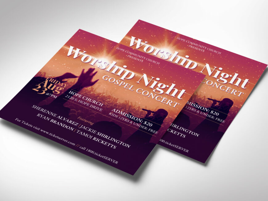 Worship Concert Flyer Template