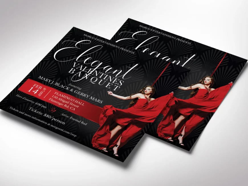 Valentines Day Banquet Flyer Template Canva