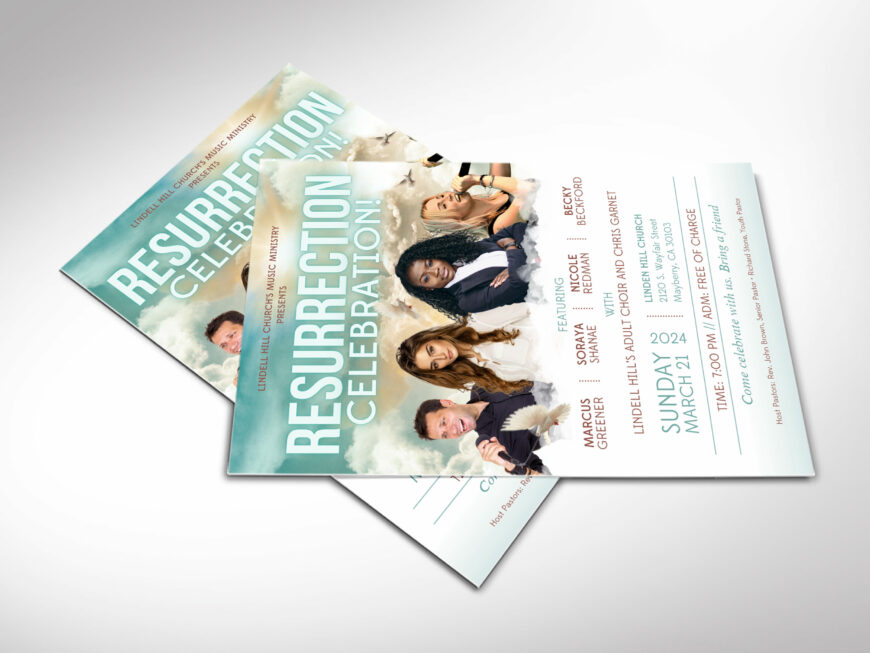 Resurrection Celebration Flyer Template for Canva