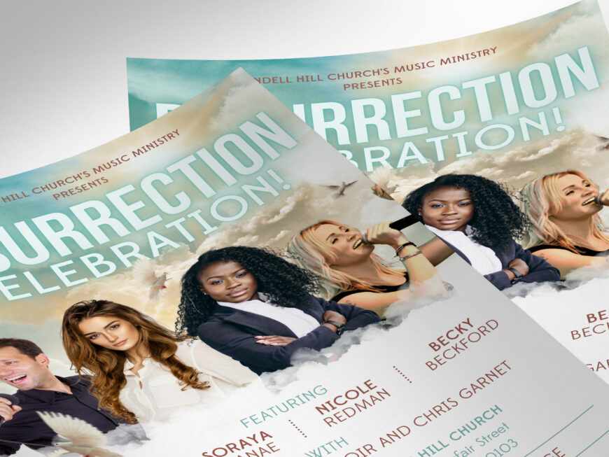 Resurrection Celebration Flyer Template for Canva