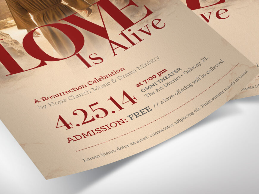 Alive Easter Flyer Template, Canva Template