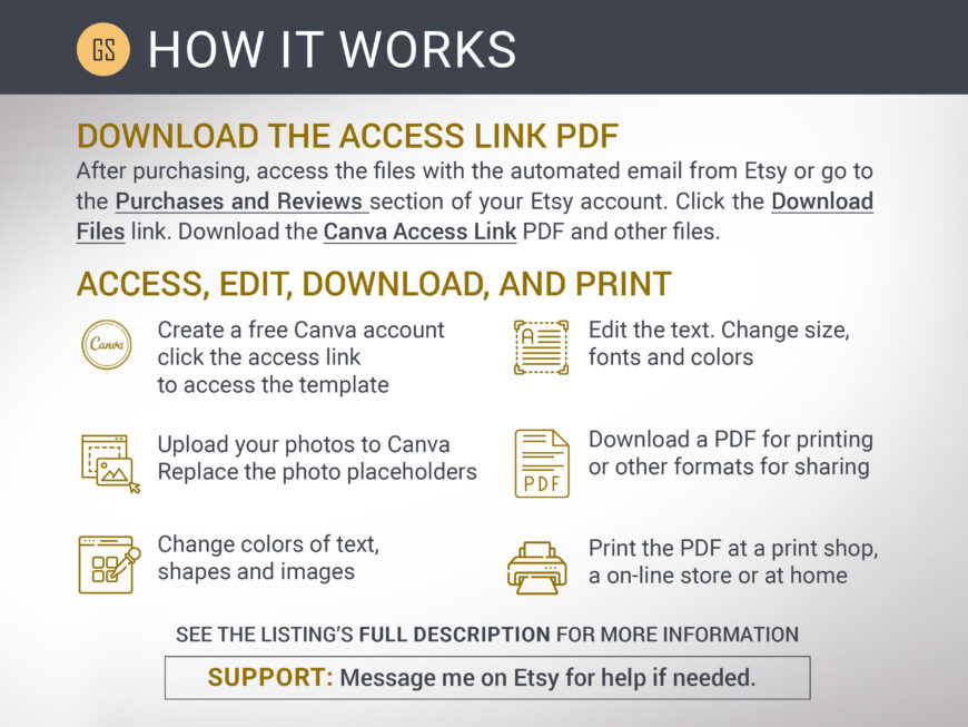 Yellow Rose Funeral Program Template for Canva