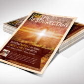 Resurrection Church Flyer Template for Canva