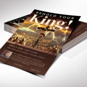 Crucified King Easter Flyer Template for Canva