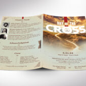 Cross Day Easter Program Template for Canva