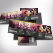 Worship Concert Ticket Template for Canva